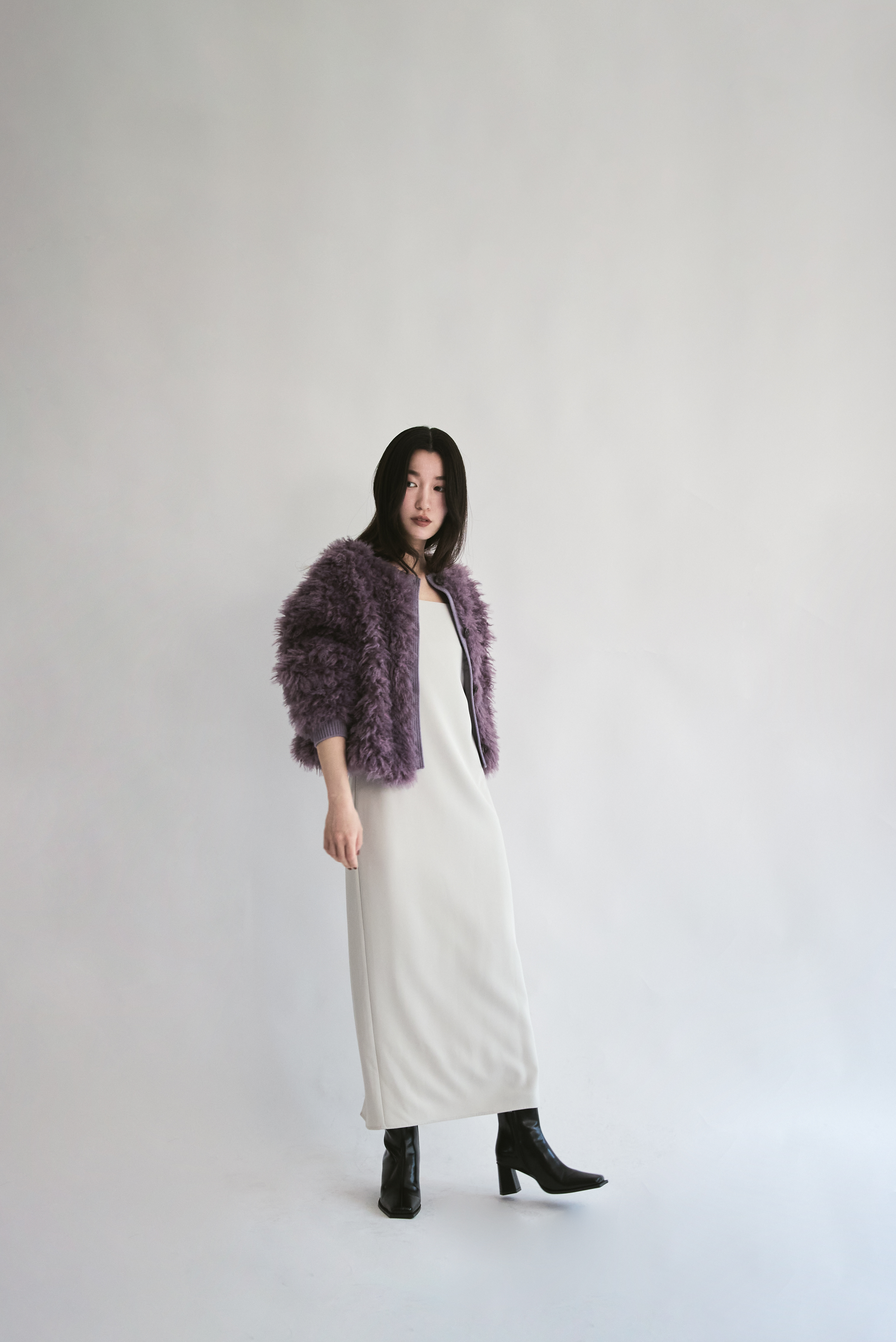 THINK FUR(シンクファー) ファーカーディガン ブラック J748 