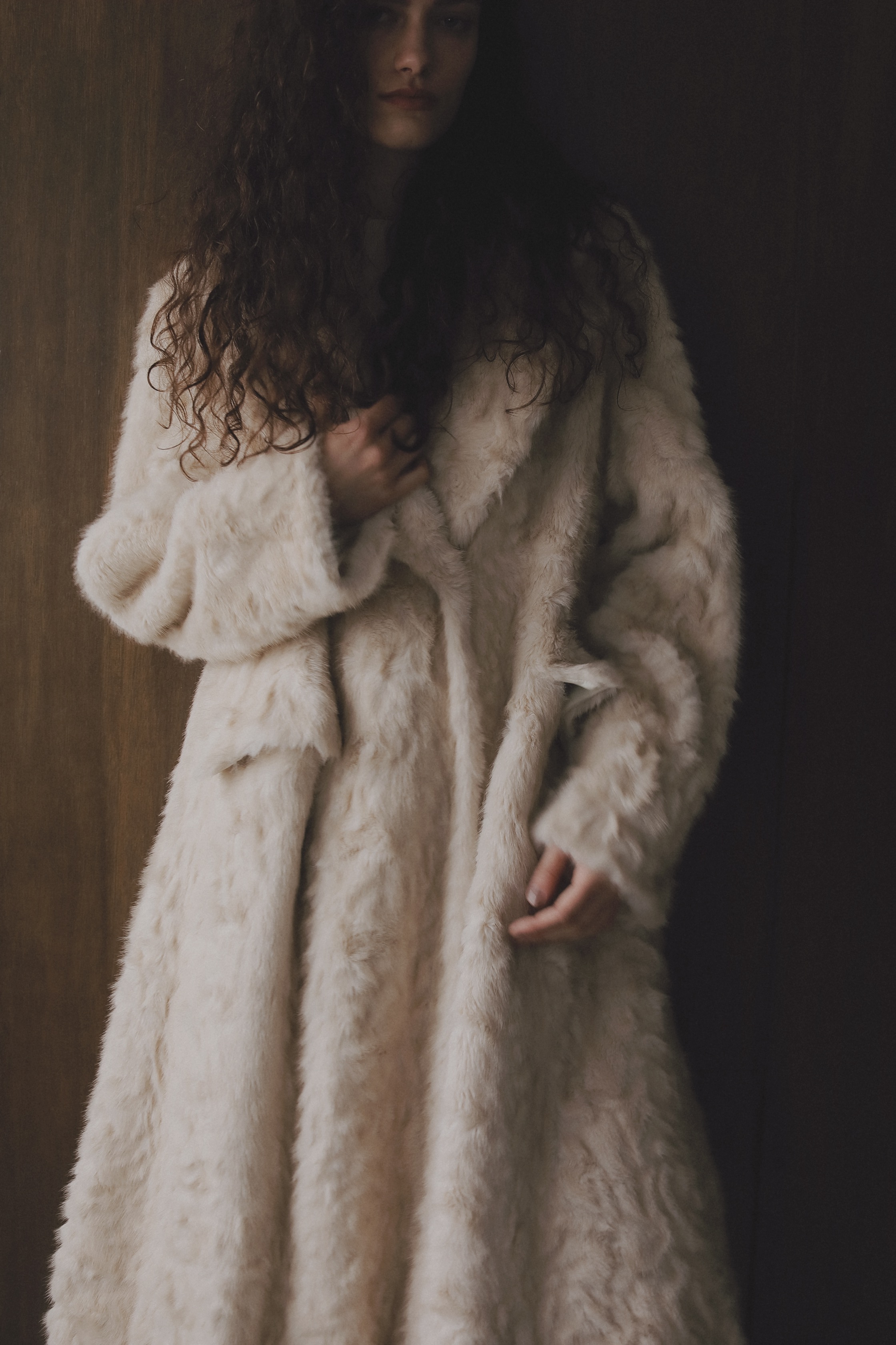 26TH-12】Rabbit Like Fur Long Coat | THINK FUR - 地球や環境に 